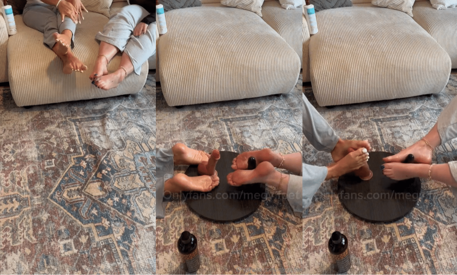 Megyfeet Onlyfans French French Foot Fetish – I teach my roommate Ariah how to give her boyfriend a footjob