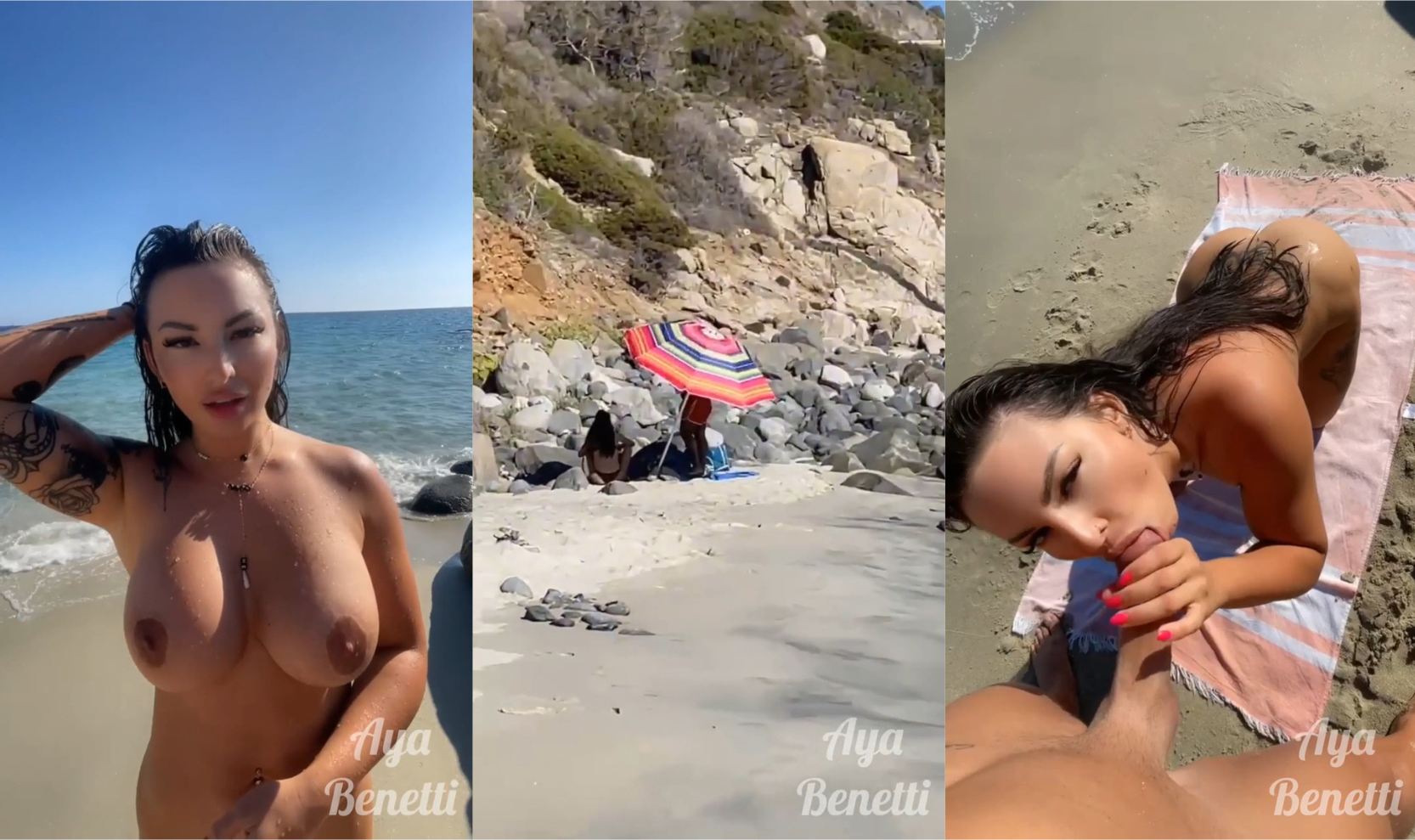 Aya Benetti Caught Sucking Boyfriend On The Beach Porn Video Leaked