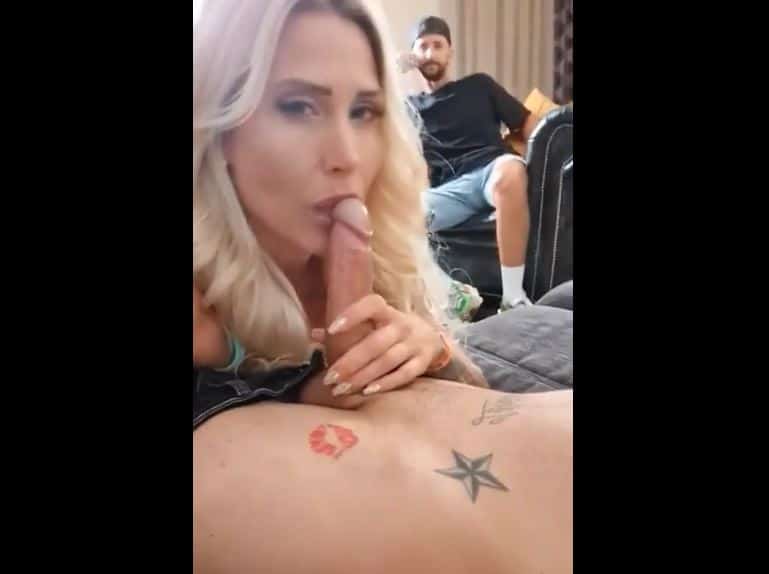 Diamanta Sucking Her Husband In Front For A Voyeur Porn Video Leaked